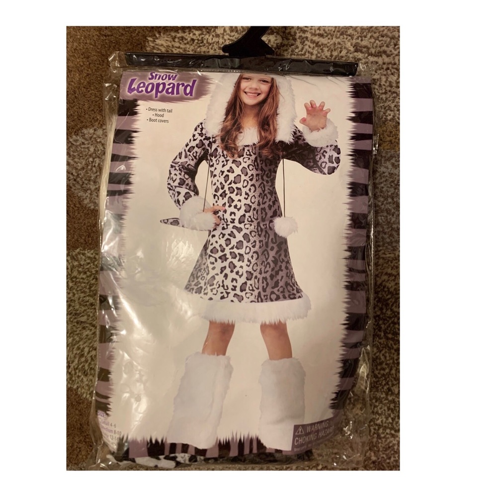 Snow Leopard Halloween Costume Size Medium 8-10 YO